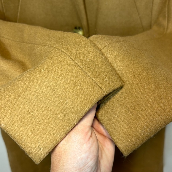 David Lawrence Tan / Camel Wool Blend Coat XS (6) - Picture 3 of 6